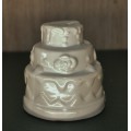 Collectible Porcelain Wedding Cake Salt and Pepper