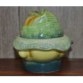 Vintage, Collectible Ceramic Anthropomorphic Smiling Fruit Sugar Bowl by Napco, Japan c1950