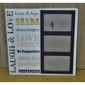 Vintage Style, Wooden Frame with Space for 3 Photos to hang on your wall