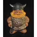 Vintage Rolf Berg Torshalla Sweden Ceramic Glazed Clay Viking Gnome Figurine c1960