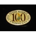 Collectible, Gold Tone Enamel 100 Year (1893-1993) Peter Rabbit F. Warne and Co Commemorative Brooch