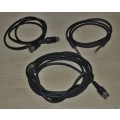 Lot of 3 Audio cables, 9 6.3 mm Audio Jacks, 2 Microphone Jacks