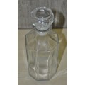Retro, vintage Arcoroc France Octine-clear Octagonal Glass Carafe with stopper