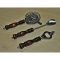 Set of three vintage bar utensils made in Taiwan