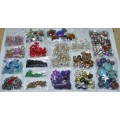 Bulk lot of vintage beads and other jewellery crafting materials