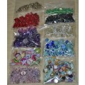 Bulk lot of vintage beads and other jewellery crafting materials