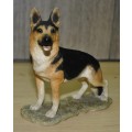 Sheratt and Stephens Hand Painted and Crafted Collectible Standing Alsatian Resin Figurine #55064