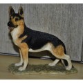 Sheratt and Stephens Hand Painted and Crafted Collectible Standing Alsatian Resin Figurine #55064