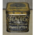 Antique, Collectible Peacock Brand Extra Superior Blend of Choicest Tea Tin