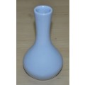 Vintage Manjoy Pottery Light Blue Glazed Bud Vase with Hand Painted Dog