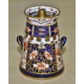 Antique Royal Crown Derby Imari Pattern 6299, Derby Witches, Miniature Butter Churn, dated 1912