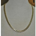Vintage Solid 9ct Yellow Gold Curb Link Chain 6.8 mm, 56 cm, 35.2 grams stamped 9CT and 375