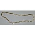 Vintage Solid 9ct Yellow Gold Curb Link Chain 6.8 mm, 56 cm, 35.2 grams stamped 9CT and 375