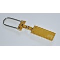 Vintage South African Mint Co. Gold Plated Ingot (numbered ZA7442) Key Ring Key Chain