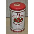 Vintage, Collectible Five Rose Quality Tea Tin