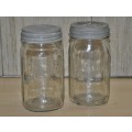 Pair of Large Vintage Consol Glass Preserve Jars