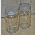 Pair of Large Vintage Consol Glass Preserve Jars