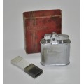 Vintage Ronson Whirlwind Lighter with Original Box and Cleaning Brush - Made in England