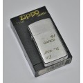 Vintage Satin Chrome Zippo Lighter in Original Packaging (2000 XVI) - Made in the USA