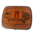 Small Vintage 1940s Bifurcated Rivets Storage Tin