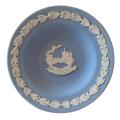Small Vintage Blue Jasperware Plate - Windsor Castle by Wedgwood
