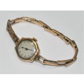 1930s Art Deco 9ct Gold plated Sterling Silver Bonmarche Strap Mechanical Ladies Cocktail Watch