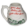 Vintage Ceramic Octoberfest themed, Beer Belly Mug - `Great beer bellies are made not born`