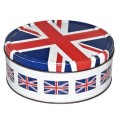 Vintage, Collectible Round Tin Decorated with the Union Jack