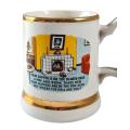 Vintage British Pottery 22 ct Gold Trimmed Mug - Where the h*** are you?