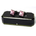 Collectible Silver Tone Thulian Cufflinks in Cartier-style box by Elizabeth Parker UK