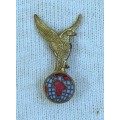 Vintage RAF Royal Airforce Association Brass and Enamel Badge
