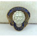 Vintage gilt brass, pot metal and blue enamel British Legion Badge