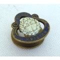 Vintage gilt brass, pot metal and blue enamel British Legion Badge