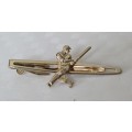 Vintage gold tone Cricketer tie clip made in England by Stratton
