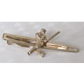 Vintage gold tone Cricketer tie clip made in England by Stratton