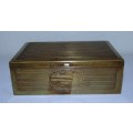 Vintage Brass Cigarette Box with Cedar wood lining c1950