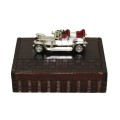 Vintage Wooden Playing Cards Box with Matchbox 1907 Rolls Royce Model Car