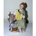 Collectible Ceramic Figurine - Woman Washing in Classic German Style c1980