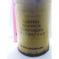OLD LUBRO 5KILOGRAM TIN WITH CONTENTS IN MADE IN JOHANNESBURG IN THE OLD SA