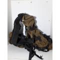 SANDF FULL BROWN BACK PACK GREAT FOR CAMPING OR GOING TO WAR WITH SIDE PACK R1 MAG!