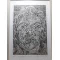 LIMITED EDITION 3/10 Anja Pieters DRAWING IN A STUNNING FRAME !