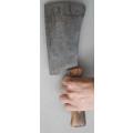 RARE ! ANTIQUE INTALICUS PREMANA WOODEN AND STEEL BUTCHERS BLADE UP FOR GRABS !