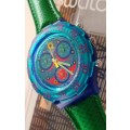VINTAGE SWATCH AQUA CHRONO - STUNNING 90`s - HIGHLY COLLECTIBLE - IN ORIGINAL BOX