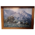 Art :  Framed Hoelsloot ` 89 Painting - 40 x  29 cm art size