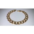 STUNNING! 9ct Gold Filled Bracelet - 8mm x 210mm (NOT Fusion Or Plated)!