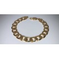 STUNNING! 9ct Gold Filled Bracelet - 8mm x 210mm (NOT Fusion Or Plated)!