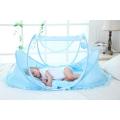 Big portable baby bed/tent with mosquito net. PINK OR BLUE polka dot.