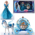 Gorgeous Princess doll with HUGE carriage set- lights and music!!. Horse can walk. PERFECT GIFT.