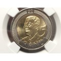 2008 South Africa R5 Mandela 90th Birthday MS66 NGC Graded Uncirculated NEW