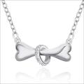 Fantastic price!! Sterling Silver - filled Dog Bone Necklace with simulated diamond at LOW LOW price